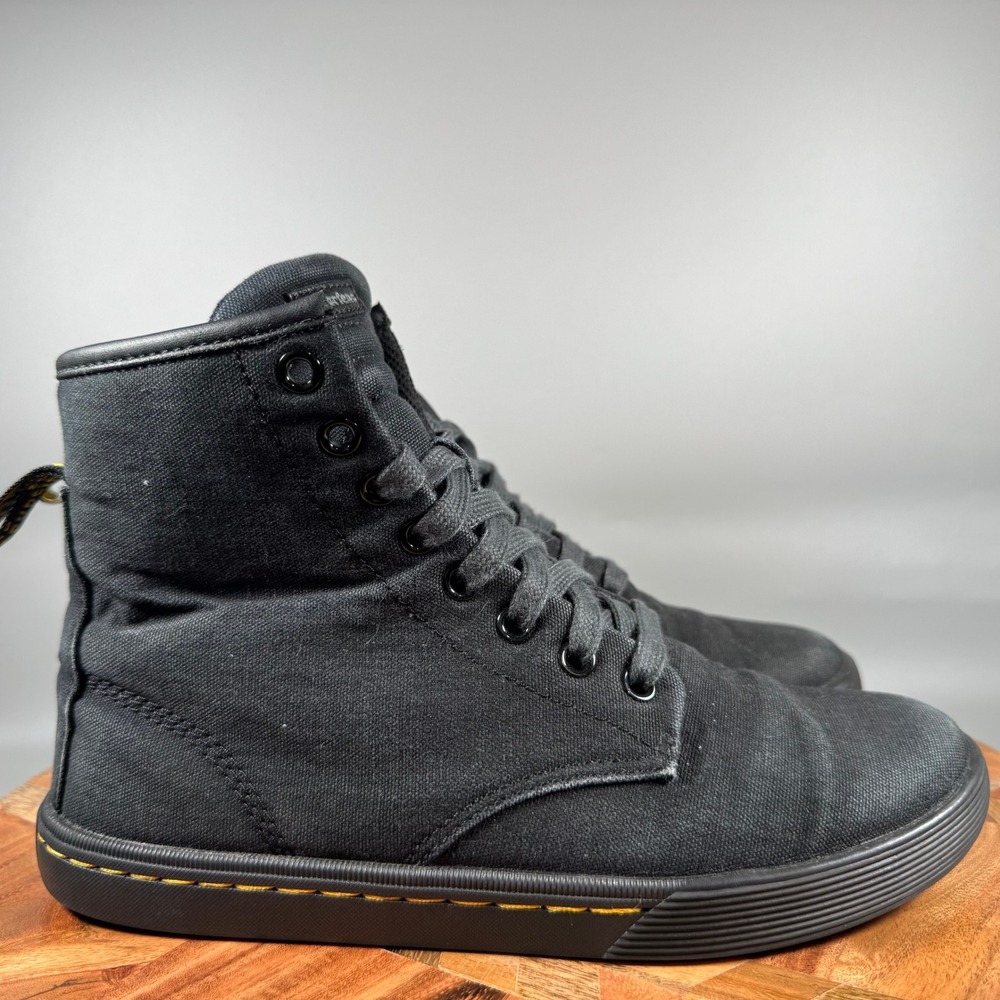 Dr. Martens Sheridan Black Canvas Combat Sneaker Boots Womens 7 AW004